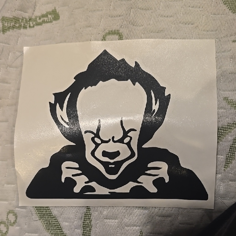 ❤️10/$13 New Black and White Horror-Themed Wall Car Decal Pennywise
